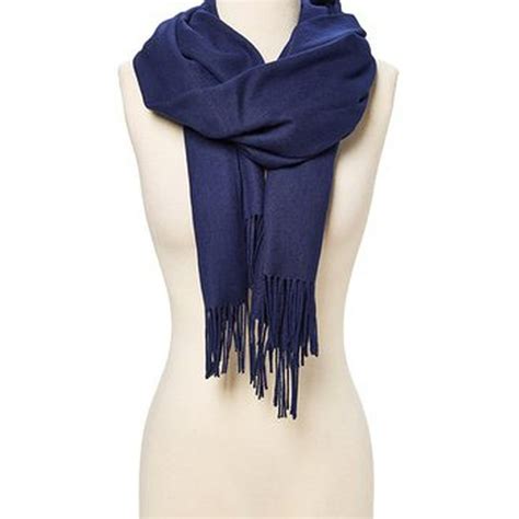 solid navy blue scarf